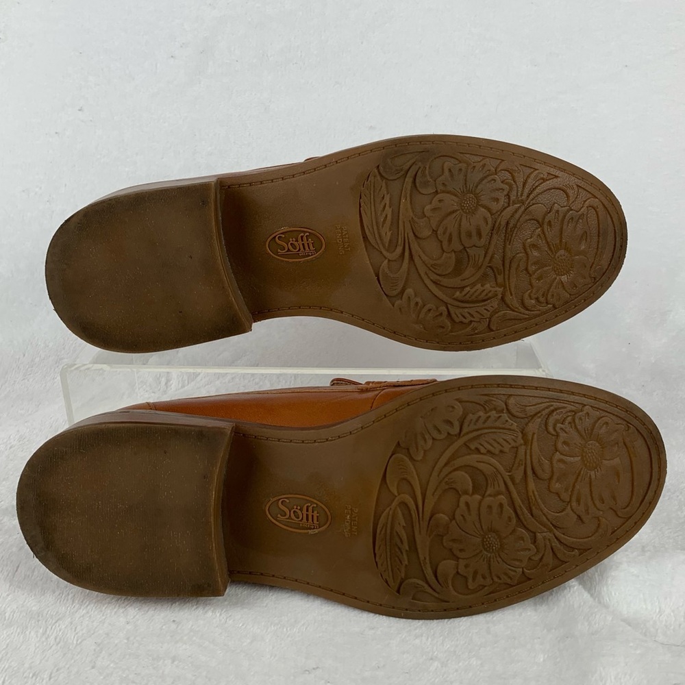 Sofft Women's Meryl Slip On Leather‎ Loafer in Luggage Excellent Used Condition - Picture 7 of 12